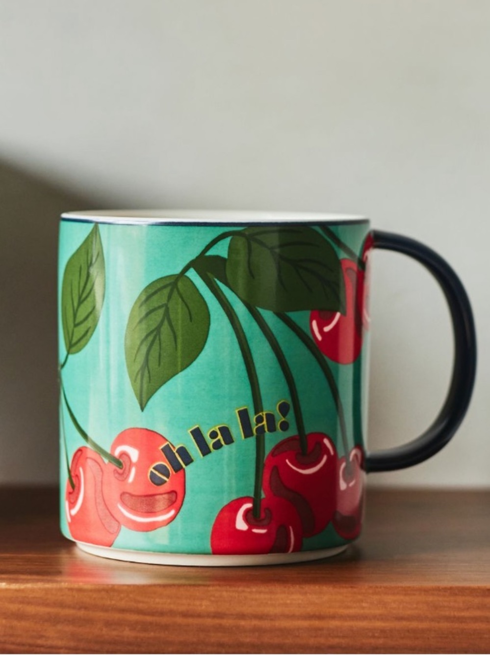 Anthropologie X Maeve Paris’s oh la la! Cherries mug